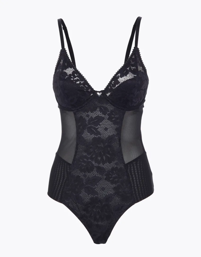 Donna LOVABLE Body E Lingerie-Body Anniversary Lace con ferretto in pizzo riciclato e tulle, REF# L0CCI