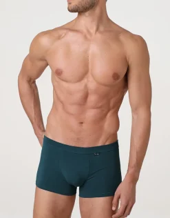 Uomo LOVABLE Boxer-Boxer Casual Cotton Modal, verde scuroREF# L0CSA