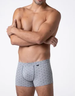 Uomo LOVABLE Boxer-Boxer Classic Cotton Modal, grigio stampa alberiREF# L0E9V