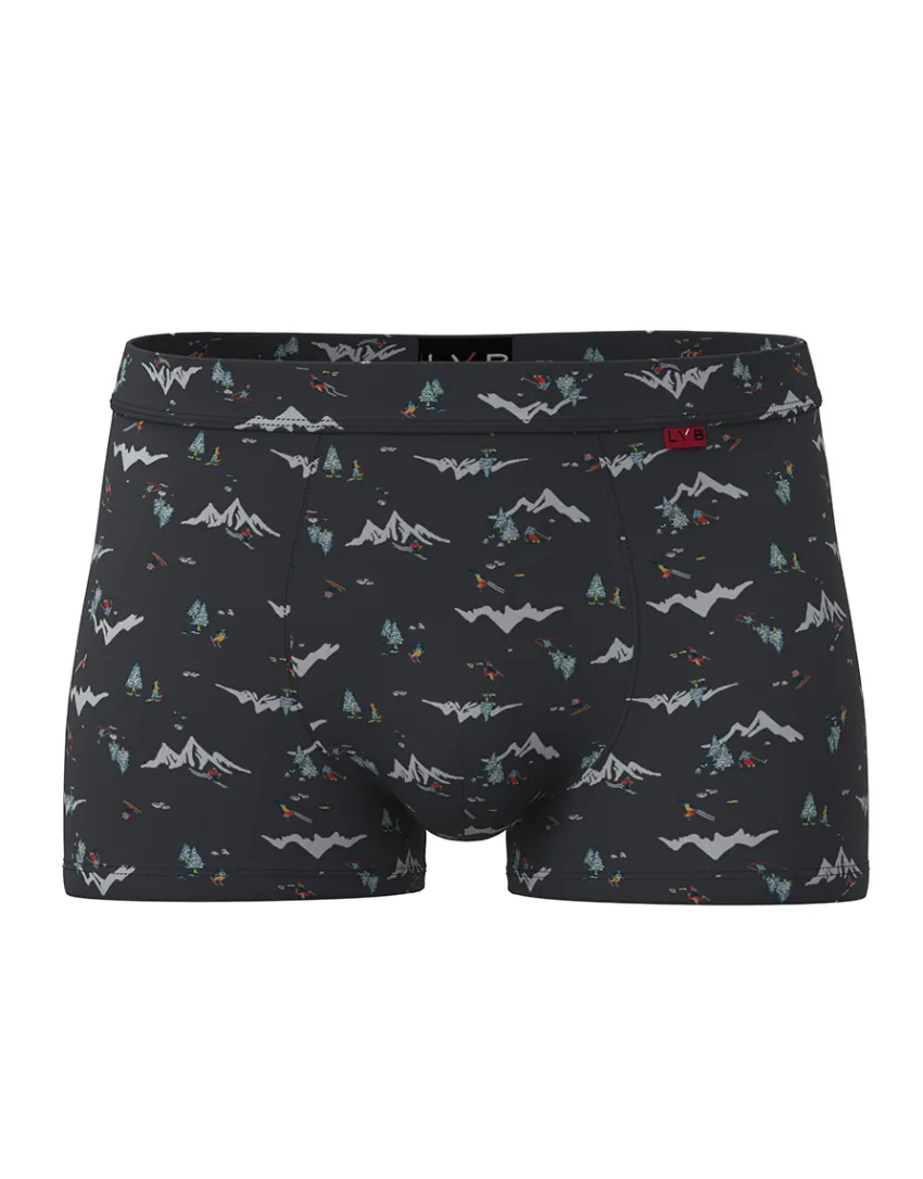 Uomo LOVABLE Boxer-Boxer Funny Xmas in stretch cotton, stampa montagnaREF# L0E9W