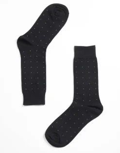 Uomo LOVABLE Calze E Calzini-Calzini Corti Fancy Cotton, blu oceano pois avorioREF# LM027