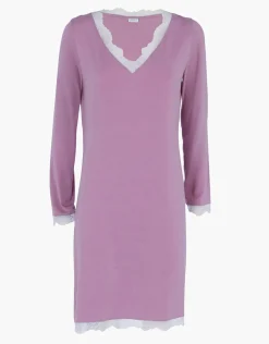 Donna LOVABLE Camicie Da Notte-Camicia da notte scollo a V manica lunga in Modal, REF# L0DMW