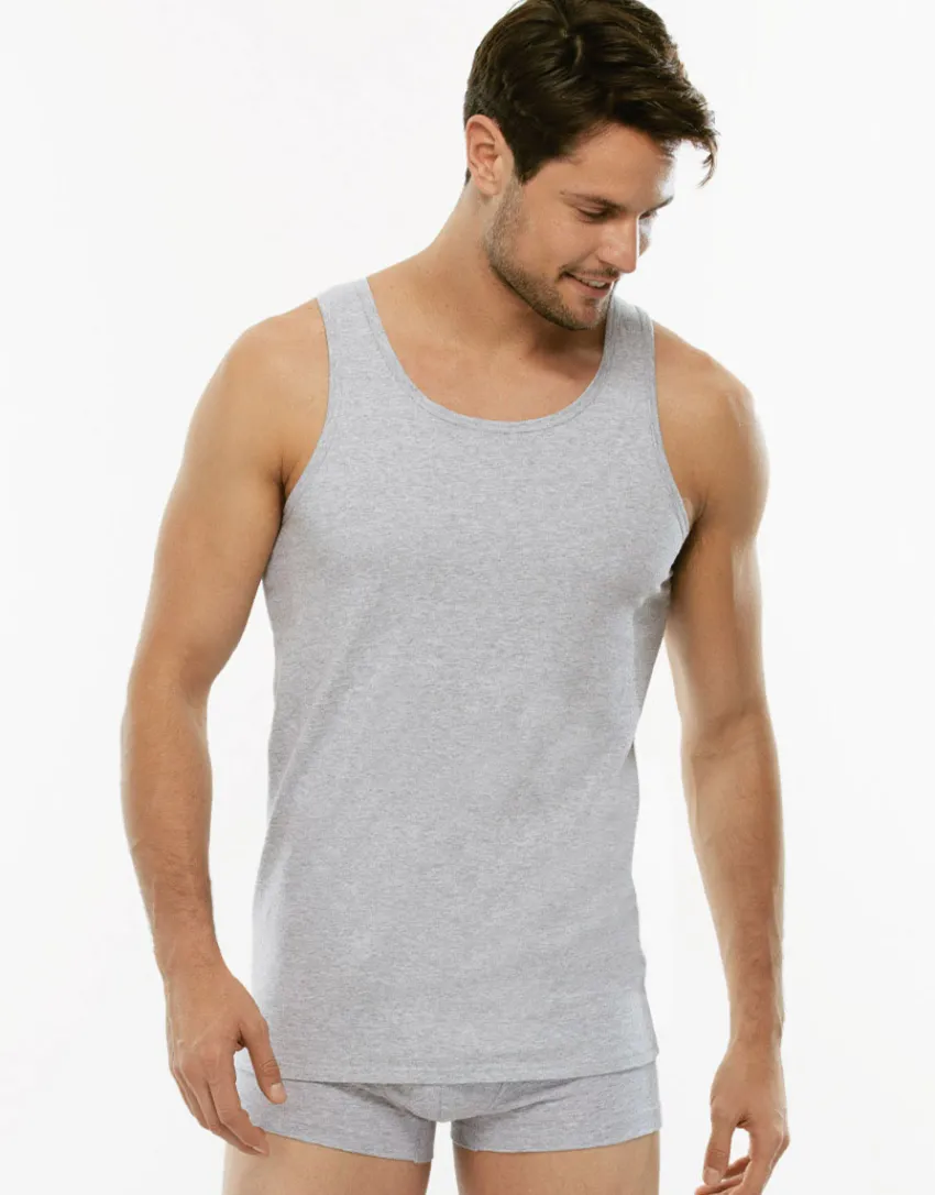 Uomo LOVABLE Canotte E Smanicati-Canotta 100% Pure Cotton in cotoneREF# 05XQ