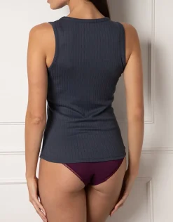 Donna LOVABLE Top E Smanicati-Canotta spalla larga Light Rib, aciteREF# L0EEG