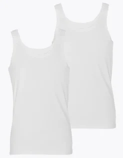 Uomo LOVABLE Canotte E Smanicati-Canotta uomo in cotone biologico, confezione x2 REF# L0BAO