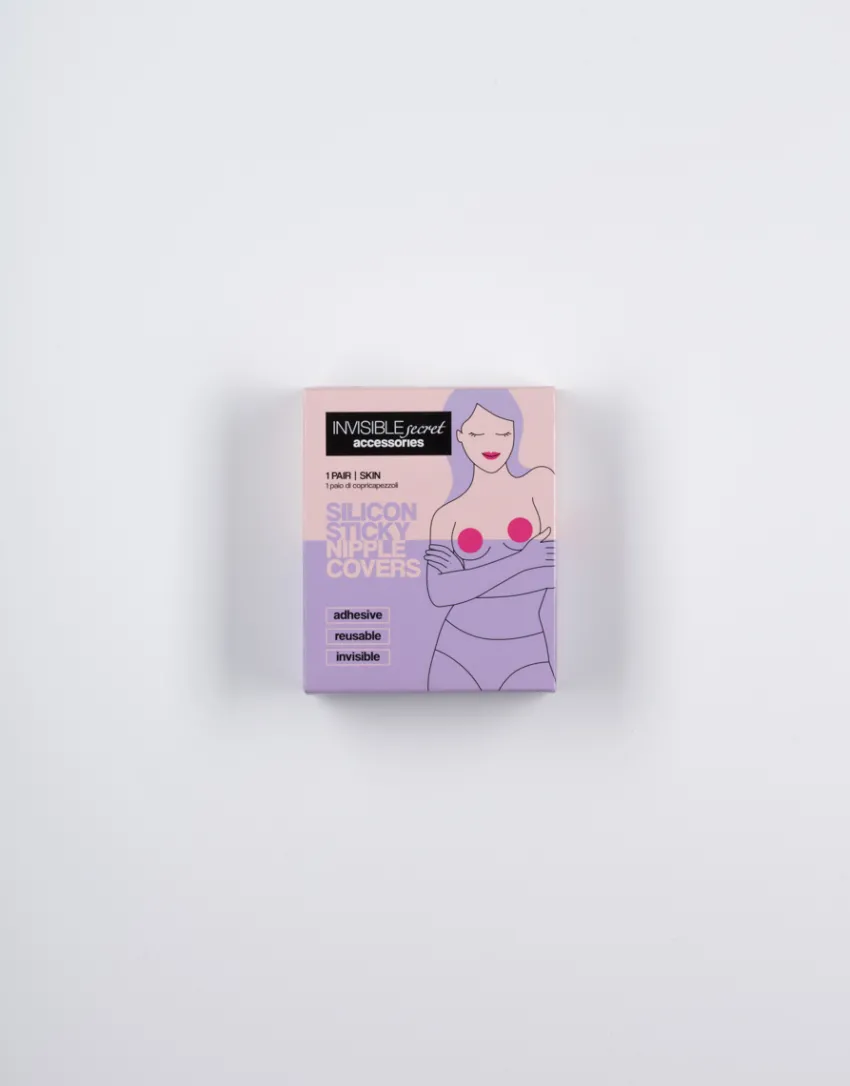 Donna LOVABLE Accessori-Copricapezzoli adesivi Invisible Secret in silicone, skinREF# L0E2R