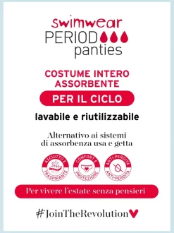 Donna LOVABLE Slip Da Ciclo Lavabili-Costume Intero assorbente per il ciclo flusso medio, REF# L0DV5
