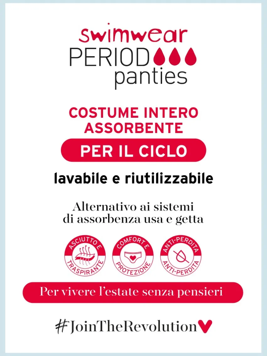 Donna LOVABLE Slip Da Ciclo Lavabili-Costume Intero assorbente per il ciclo flusso medio, REF# L0DV5