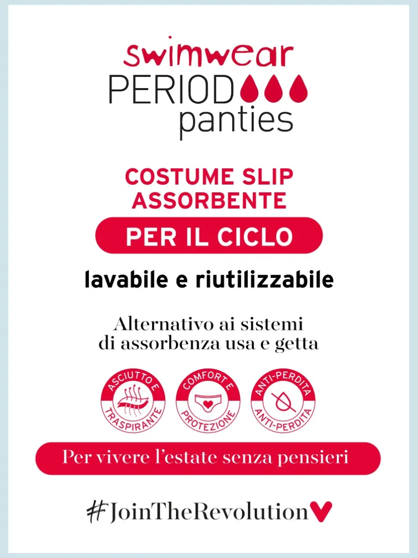 Donna LOVABLE Slip Da Ciclo Lavabili-Costume Slip assorbente per il ciclo flusso medio, REF# L0D5I
