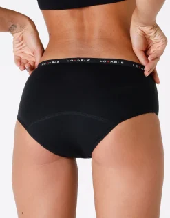Donna LOVABLE Slip Da Ciclo Lavabili|Culotte-Culotte da ciclo lavabile flusso medio in cotone biologico certificato, REF# L0AYA