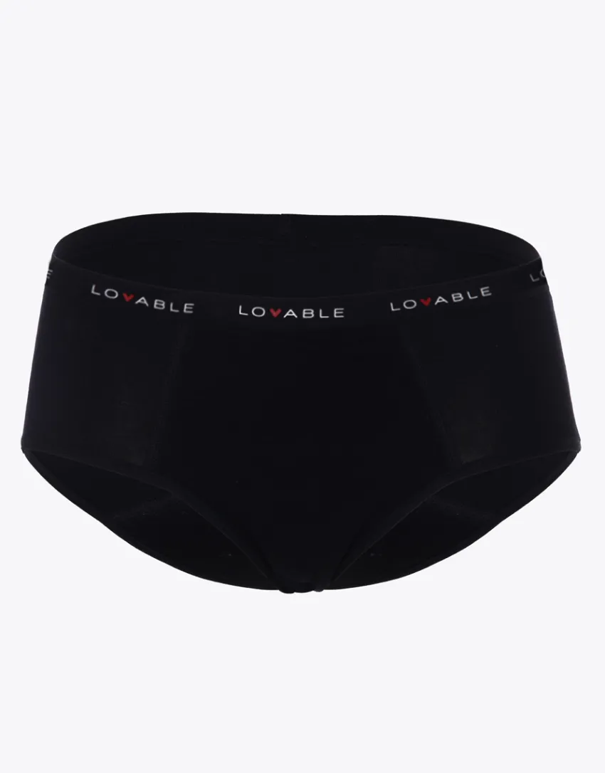 Donna LOVABLE Slip Da Ciclo Lavabili|Culotte-Culotte da ciclo lavabile flusso medio in cotone biologico certificato, REF# L0AYA