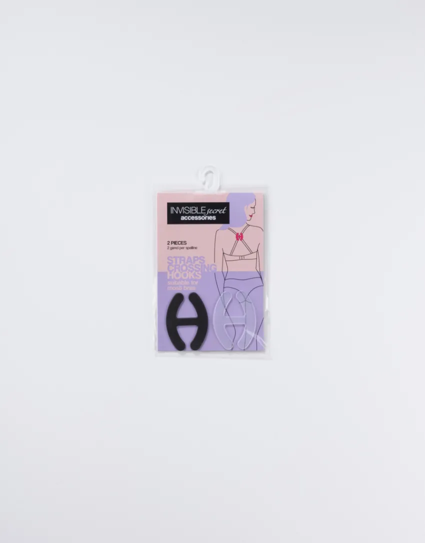 Donna LOVABLE Accessori-Ganci per spalline Invisible Secret, confezione x2 nero e trasparenteREF# L0E2Q