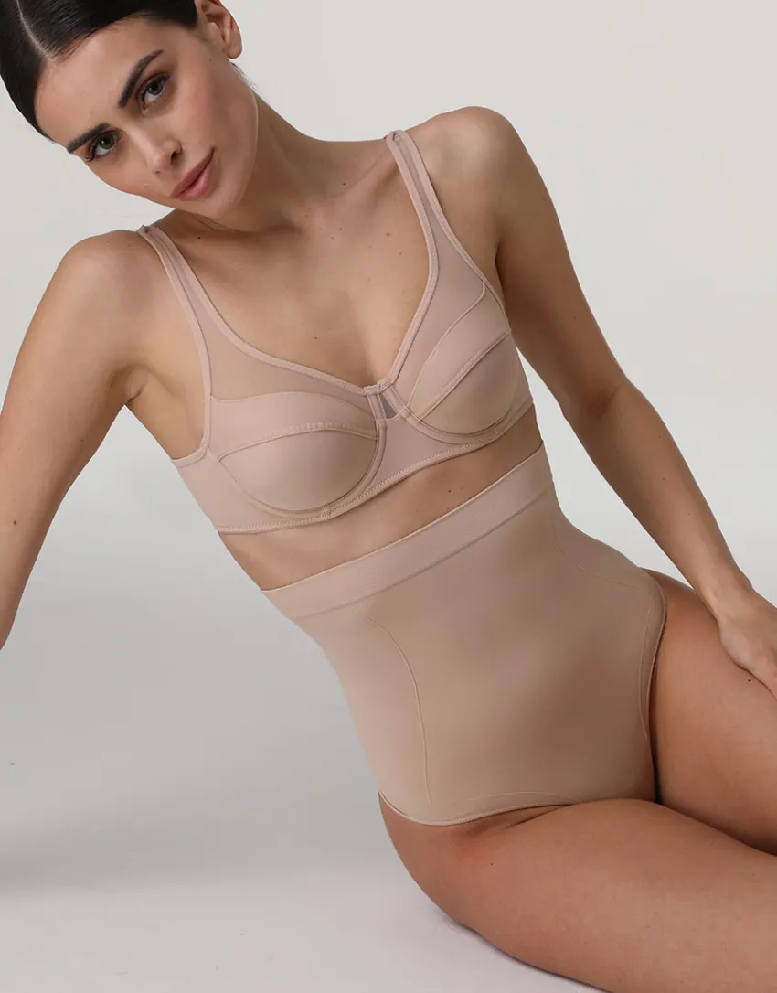 Donna LOVABLE Guaine-Guaina Perizoma Vita Alta modellante Silhouette Shaping in microfibra, REF# LLEKJ