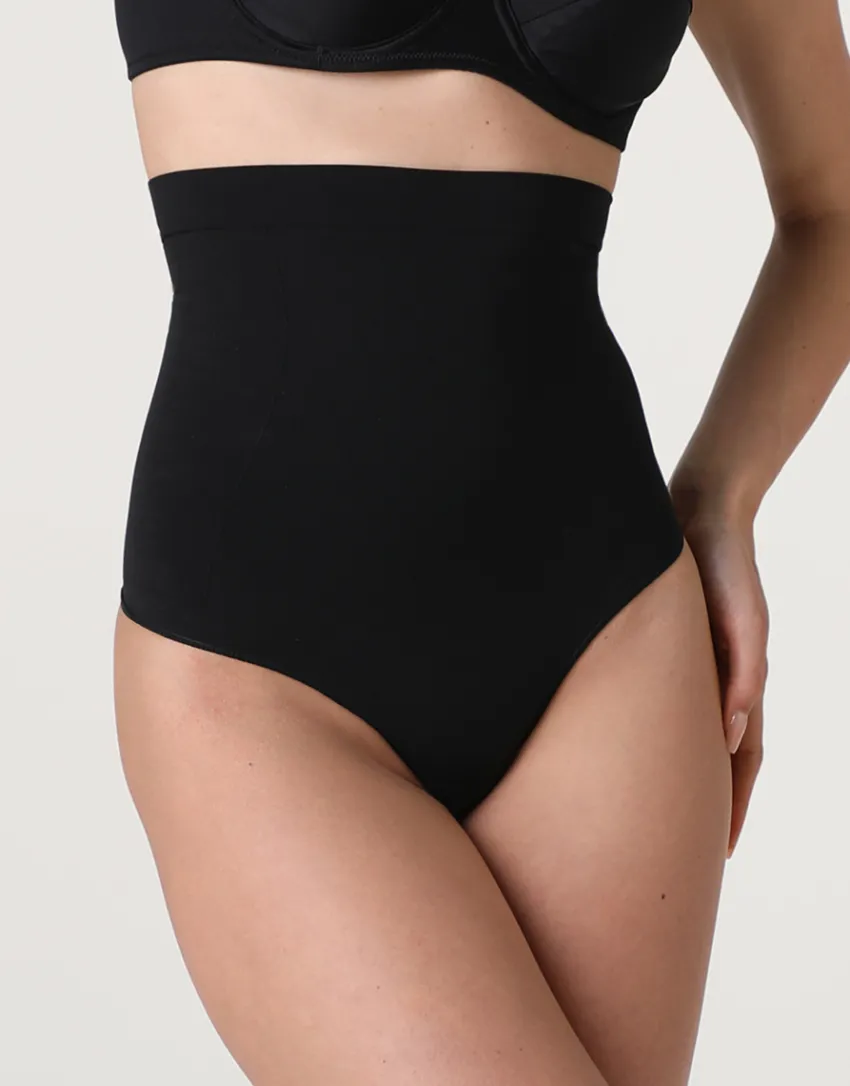 Donna LOVABLE Guaine-Guaina Perizoma Vita Alta modellante Silhouette Shaping in microfibra, REF# LLEKJ