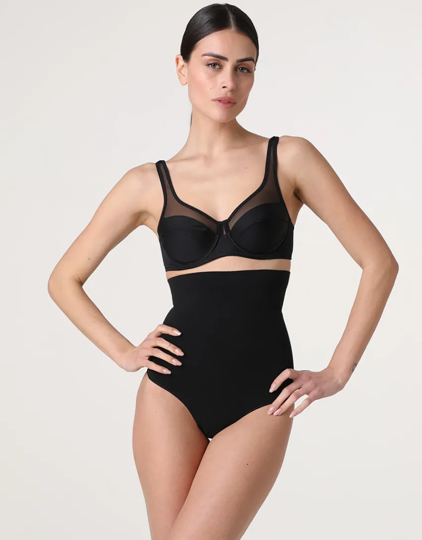 Donna LOVABLE Guaine-Guaina Slip Vita Alta modellante Silhouette Shaping in microfibra, REF# LLEJW