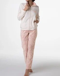 Donna LOVABLE Homewear|Pigiami Donna-Homewear Aperto in Micropile, REF# L0DNC