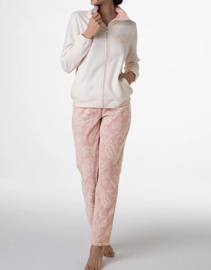 Donna LOVABLE Homewear|Pigiami Donna-Homewear Aperto in Micropile, REF# L0DNC