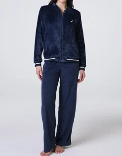 Donna LOVABLE Homewear|Pigiami Donna-Homewear Aperto in Pelliccetta e Pile, REF# L0E9M
