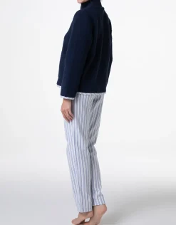 Donna LOVABLE Homewear|Pigiami Donna-Homewear Chiuso con mezza Zip in Flanella e Pelliccetta, REF# L0DNK