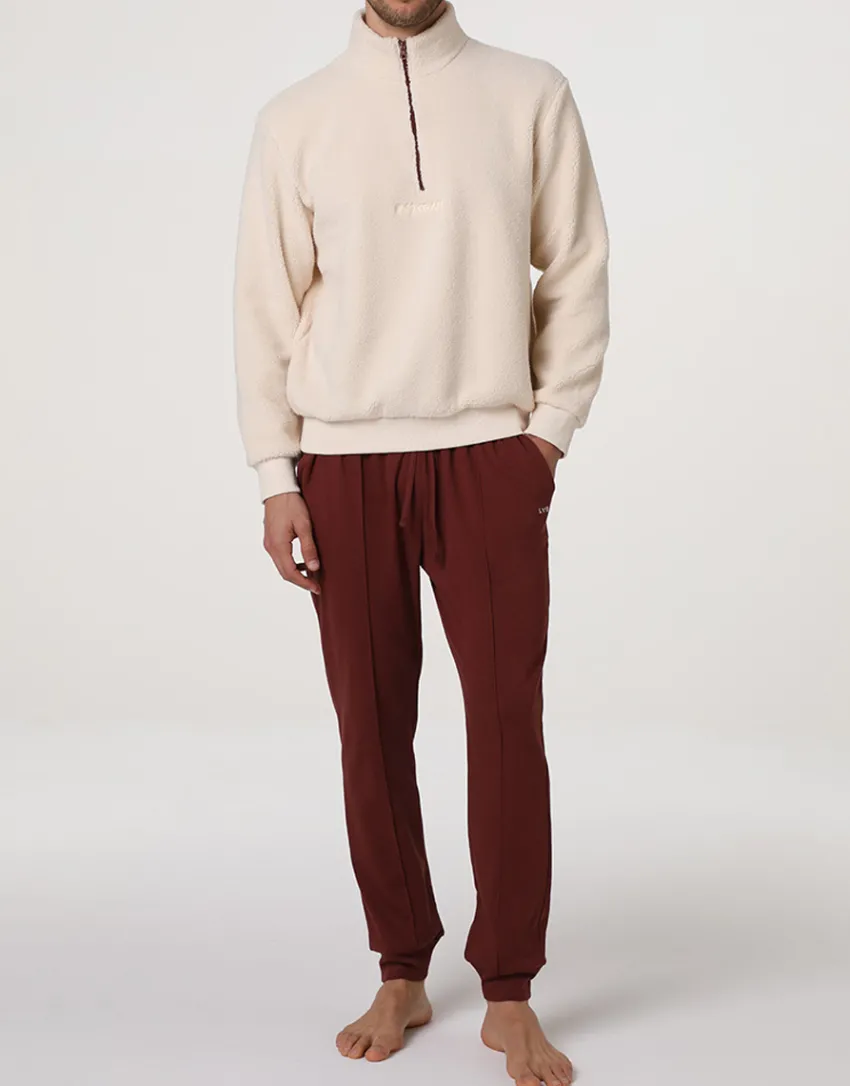 Uomo LOVABLE Pigiami-Homewear con Zip Pelliccetta e Interlock, REF# L0ELM
