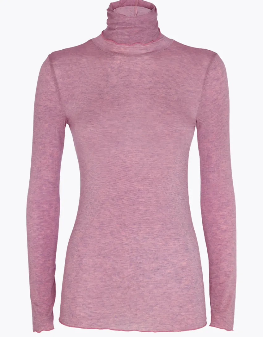 Donna LOVABLE Maglie-Maglia a collo alto e manica lunga in modal e cashmere, REF# L0DVD