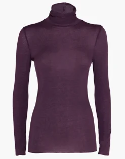 Donna LOVABLE Maglie-Maglia a collo alto e manica lunga in modal e cashmere, REF# L0DVD