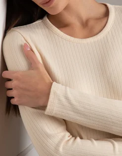 Donna LOVABLE Maglie-Maglia Manica Lunga Collo Tondo Light Rib, REF# L0EEH