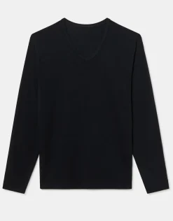 Uomo LOVABLE T-Shirt-Maglia Manica Lunga scollo a V Cool Sensation in Stretch Cotton, REF# L0DGQ