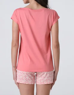 Donna LOVABLE Pigiami Donna-Pigiama Corto in Jersey, REF# L0EHX