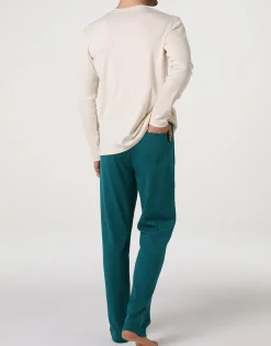 Uomo LOVABLE Pigiami-Pigiama Lungo Collo Serafino in Jersey Rib e Interlock, REF# LLELS