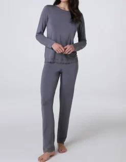 Donna LOVABLE Pigiami Donna-Pigiama Lungo Elegant Modal, aciteREF# L0EHP