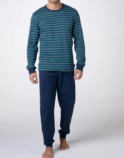 Uomo LOVABLE Pigiami-Pigiama Lungo Girocollo in Interlock, REF# L0E8Z