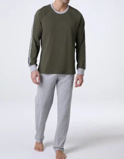 Uomo LOVABLE Pigiami-Pigiama Lungo Girocollo in Jersey, REF# L0EI4