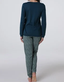 Donna LOVABLE Pigiami Donna-Pigiama Lungo in Interlock, REF# L0EI0