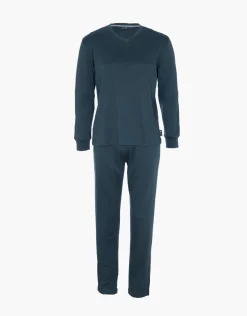 Uomo LOVABLE Pigiami-Pigiama Lungo Scollo a V in Interlock, REF# L0F01