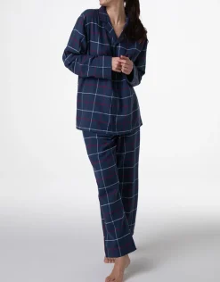 Donna LOVABLE Pigiami Donna|Pigiami-Pigiama Unisex lungo aperto in flanella, REF# L0DNS