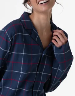 Donna LOVABLE Pigiami Donna|Pigiami-Pigiama Unisex lungo aperto in flanella, REF# L0DNS