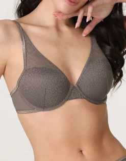 Donna LOVABLE Imbottiti|Con Ferretto-Reggiseno con ferretto imbottito Animalier Mesh in tulle, REF# L0EO5