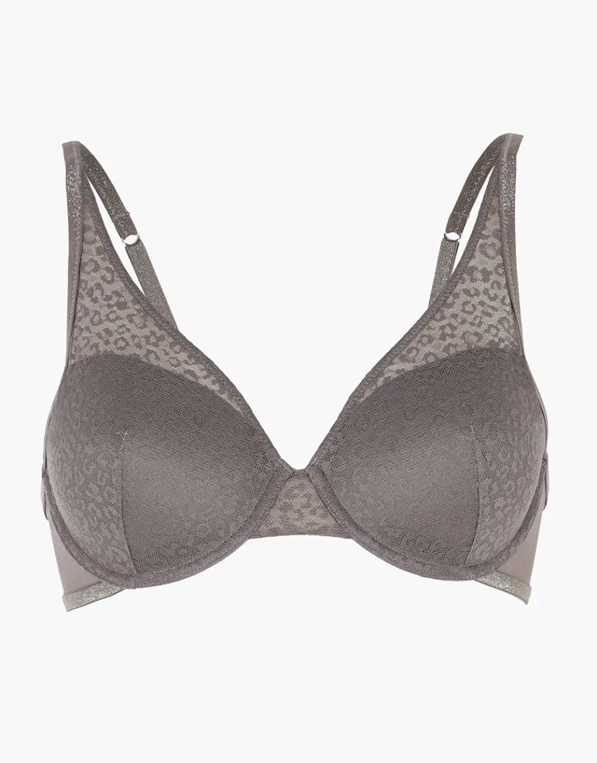 Donna LOVABLE Imbottiti|Con Ferretto-Reggiseno con ferretto imbottito Animalier Mesh in tulle, REF# L0EO5