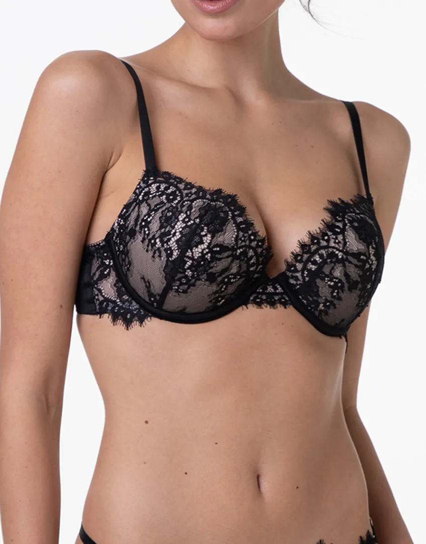 Donna LOVABLE Push Up / Super Push Up|Con Ferretto-Reggiseno con Ferretto Push-Up Le Studio in pizzo, REF# L0EE6