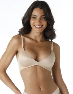 Donna LOVABLE Coppa E|Coppa D-Reggiseno push-up senza ferretto Smooth Comfort in microfibra lucida, skinREF# L0DZN