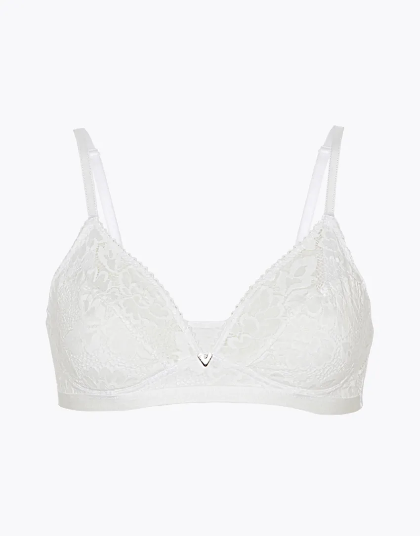Donna LOVABLE Coppa D|Coppa C-Reggiseno senza ferretto Anniversary Lace in pizzo riciclato, REF# L0CCF