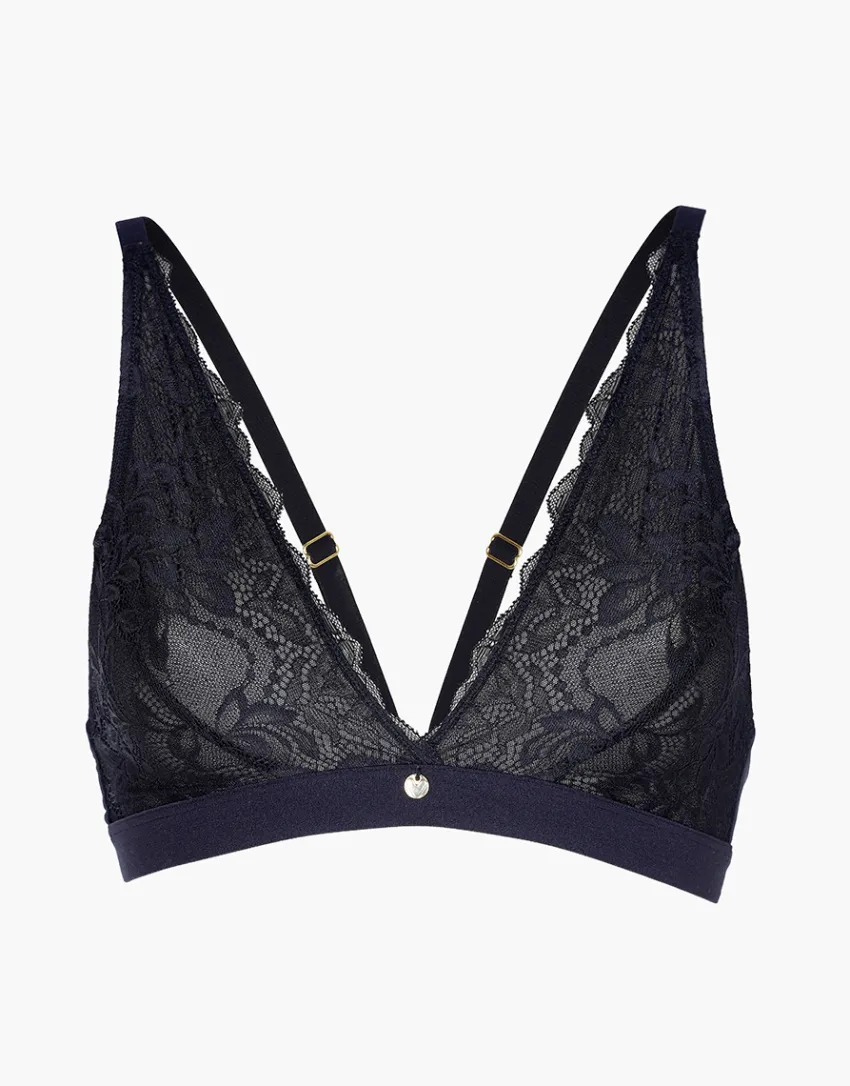 Donna LOVABLE Coppa E|Coppa D-Reggiseno senza ferretto a vela Feminine Elegance in pizzo e tulle, REF# L0E98