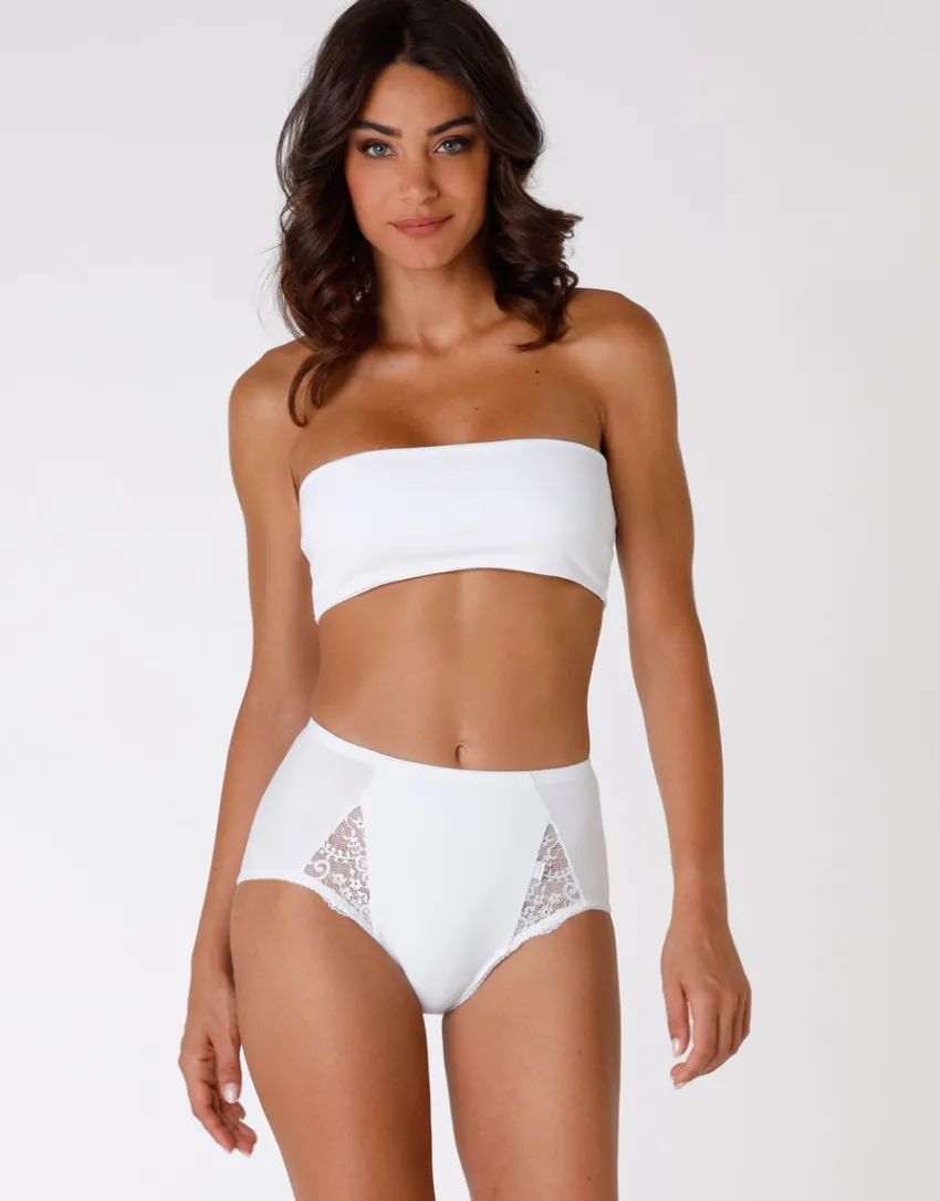 Donna LOVABLE Slip-Slip maxi contenitivo Lovely Charme, in cotone elasticizzato con pizzoREF# L0041