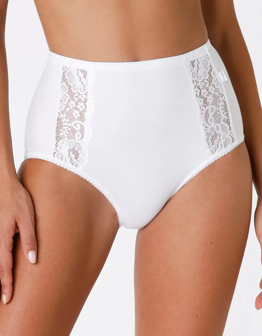 Donna LOVABLE Slip-Slip maxi lovely charme, in cotone elasticizzato con pizzoREF# L0059