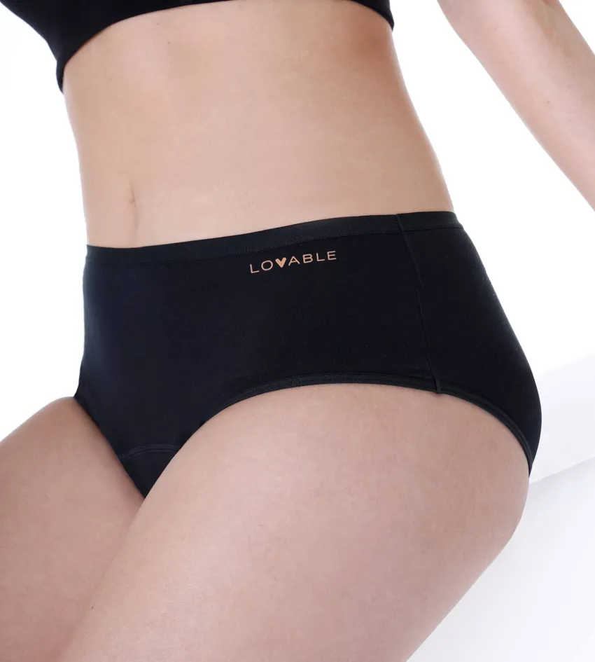 Donna LOVABLE Slip|Slip Assorbenti Quotidiani-Slip midi assorbente lavabile in cotone elasticizzato, REF# L0CIU