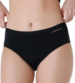 Donna LOVABLE Slip|Slip Assorbenti Quotidiani-Slip midi assorbente lavabile in cotone elasticizzato, REF# L0CIU