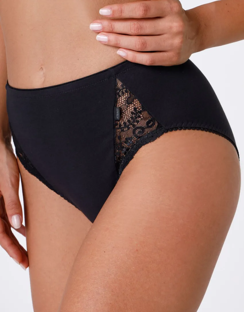 Donna LOVABLE Slip-Slip midi Lovely Charme in cotone elasticizzato con pizzoREF# 0035