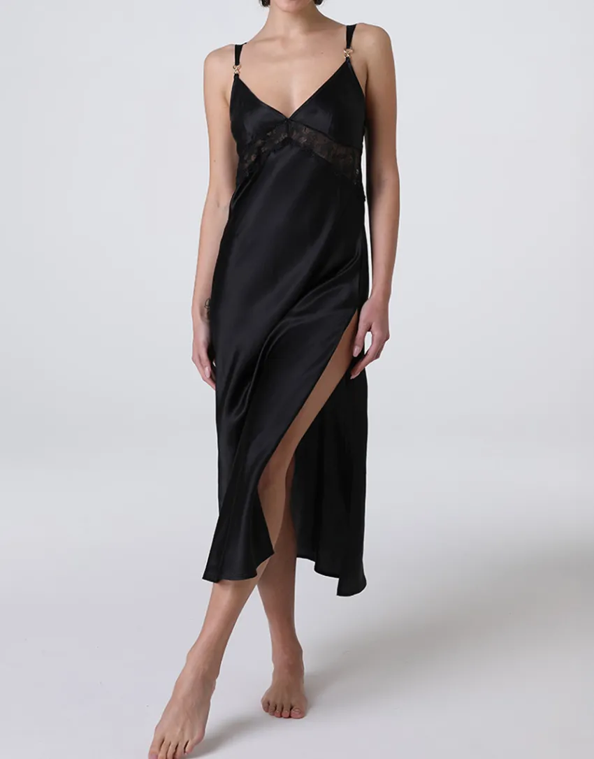 Donna LOVABLE Camicie Da Notte-Sottoveste Lunga L'Elegance in seta e modal, REF# L0EHS