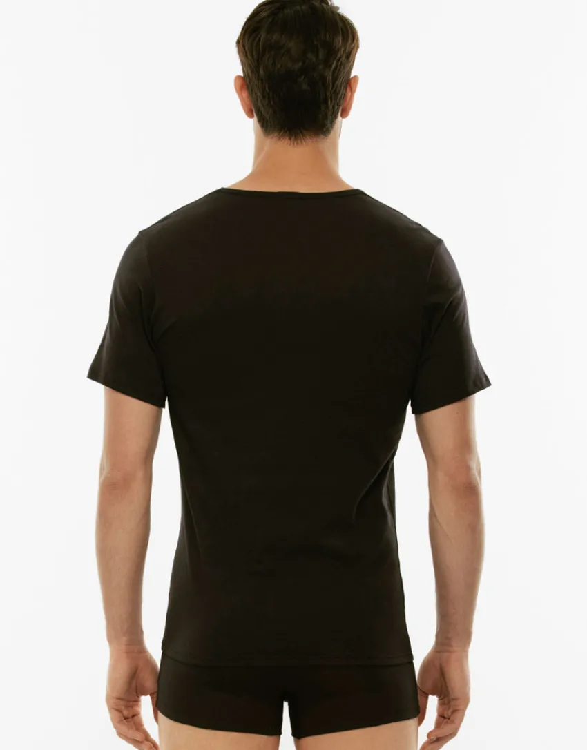 Uomo LOVABLE T-Shirt-T-shirt girocollo 100% cotone Pure Cotton, REF# 05XO